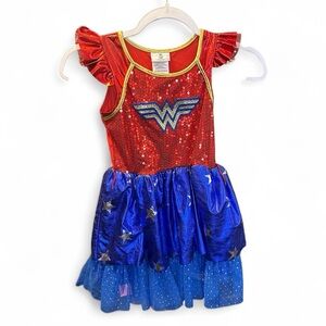 306. Wonder Woman Costume Dress Small 3T/4T DC Birthday Party Halloween